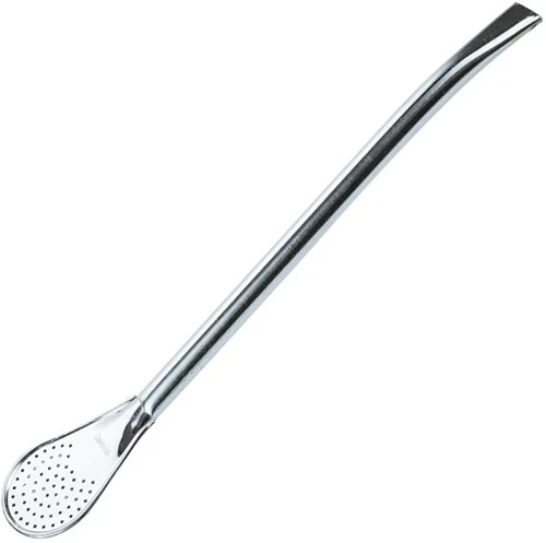 BOMBA DE TERERÉ CHIMARRÃO CLÁSSICA CROMADA 19CM BLACK ERVA