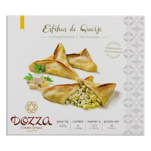 ESFIRRA CONGELADA FECHADA QUEIJO DOZZA CAIXA 400G 8 UNIDADES