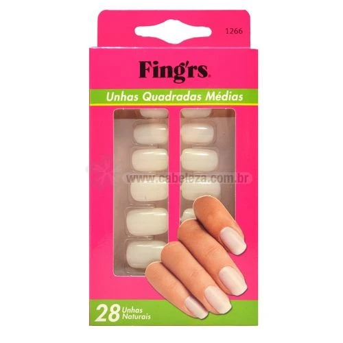 FINGRS UNHAS QUADRADAS MEDIA 1266