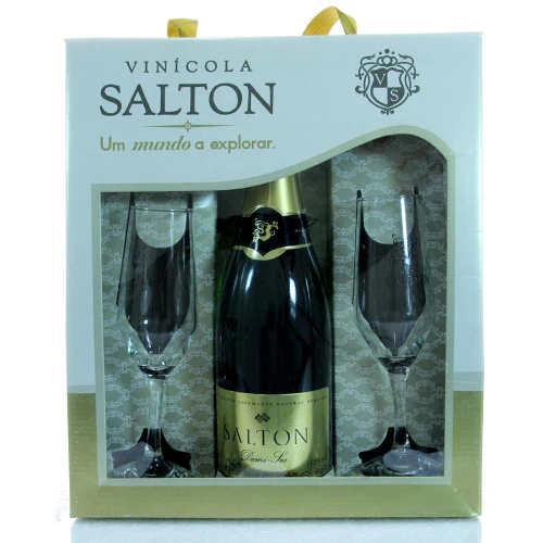ESPUMANTE SALTON 750ML 2 TACAS DEMI SEC