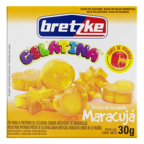 GELATINA EM PÓ MARACUJÁ BRETZKE CAIXA 30G