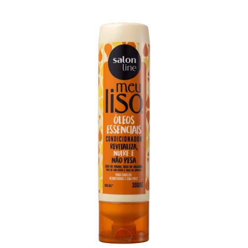 CONDICIONADOR MEU LISO ÓLEOS ESSENCIAIS  SALON LINE 300ML
