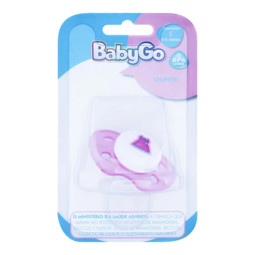 CHUPETA ORTODÔNTICA ROSA PINK BABYGO Nº 1