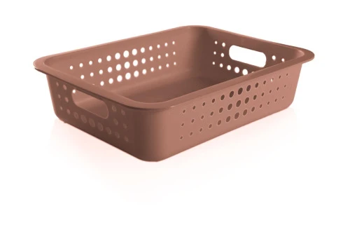 CESTA ORGANIZADORA G BAIXA TERRACOTA 9L OU