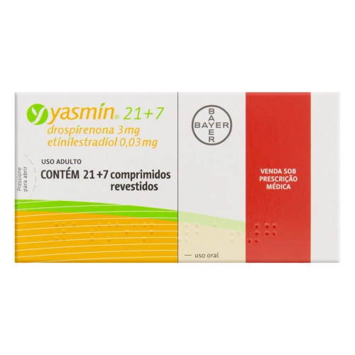 YASMIN BAYER CAIXA 21 7 COMPRIMIDOS REVESTIDOS