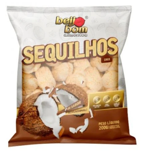 SEQUILHOS BEIJO BOM 200GR COCO