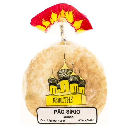 PÃO SÍRIO GRANDE BEIRUTHE PACOTE 400G