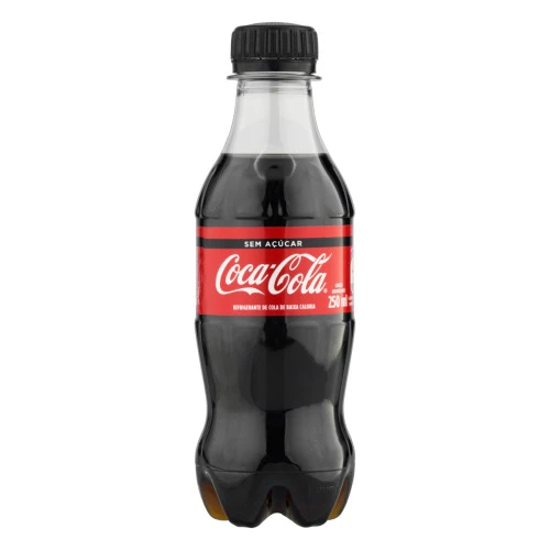 REFRIGERANTE SEM AÇÚCAR COCA COLA GARRAFA 250ML
