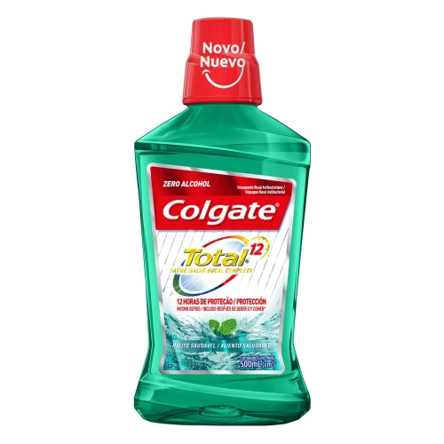 ENXAGUANTE BUCAL COLGATE TOTAL 12 PROFESSIONAL HÁLITO SAUDÁVEL 500ML