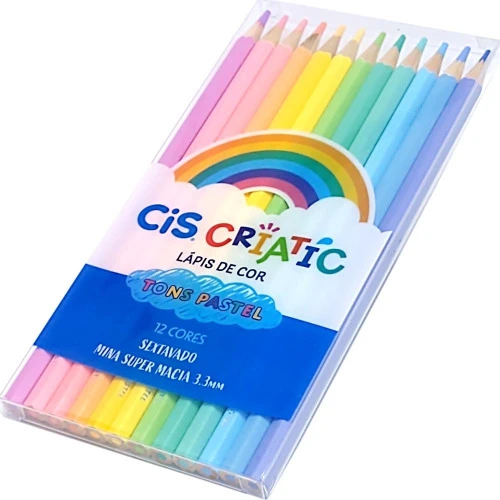 LÁPIS DE COR CRIATIC TONS PASTEL CIS - 12 CORES