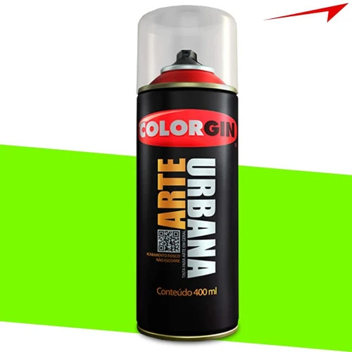 TINTA SPRAY ARTE URBANA COLORGIN 350ML VERDE NEON 905