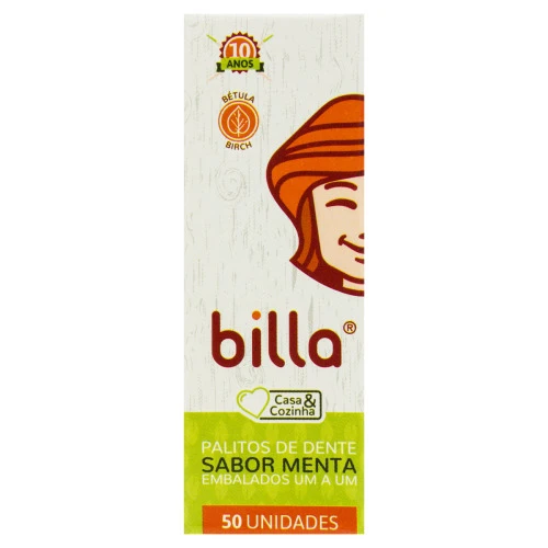 PALITO DE DENTE MENTA BILLA 50 UNIDADES