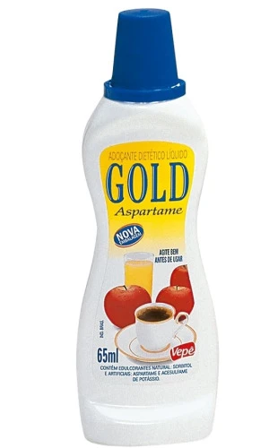 ADOÇANTE LÍQUIDO ASPARTAME GOLD PREMIUM SWEET FRASCO 65ML