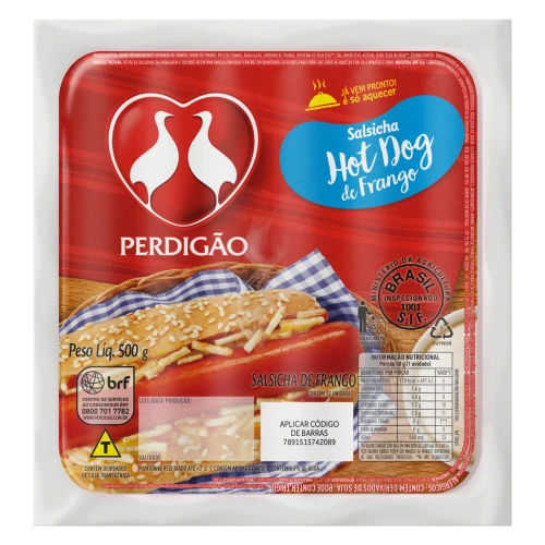 SALSICHA PERDIGAO 500GR FRANGO
