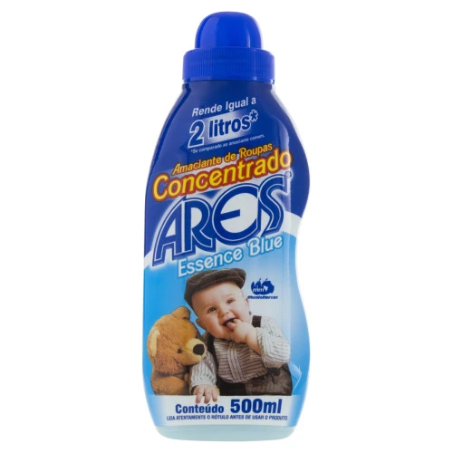 AMACIANTE DE ROUPA CONCENTRADO ESSENCE BLUE ARES FRASCO 500ML
