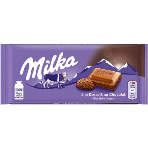 CHOC MILKA 100G DESSERT