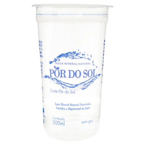 ÁGUA MINERAL NATURAL SEM GÁS PÔRDO SOL COPO 300ML