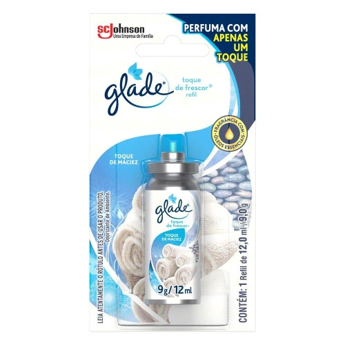DESODORIZADOR GLADE TOQUE DE FRESCOR REFIL TOQUE DE MACIEZ 12ML