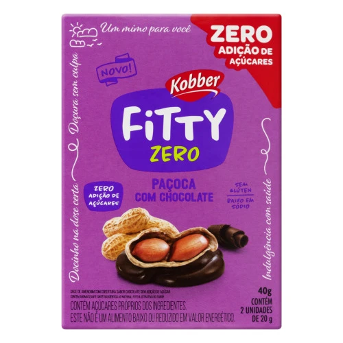 PACK PAÇOCA COM CHOCOLATE FITTY CAIXA 40G