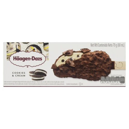 PICOLÉ COOKIES CREAM HÄAGEN DAZS CAIXA 70G