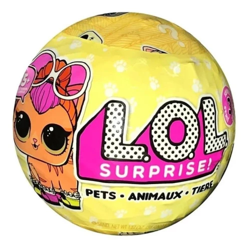 MINI BONECA SURPRESA - LOL - PETS - SÉRIE 3 - 7 SURPRESAS - CANDIDE