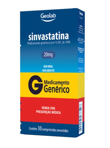 SINVASTATINA 20MG CAIXA 30 COMP REV