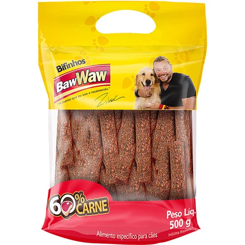 BIFINHO PARA CÃES CARNE 500G BAW WAW