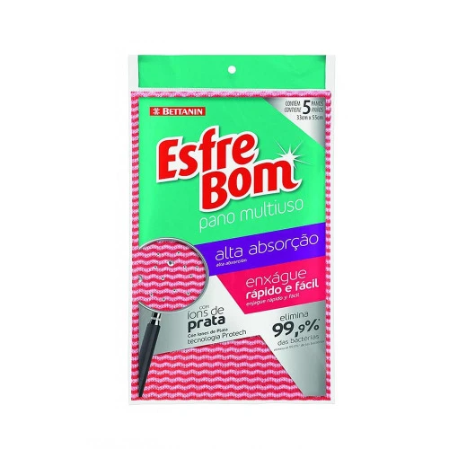 PANO MULTIUSO VEMELHO ESFREBOM BETTANIN 5 UNI