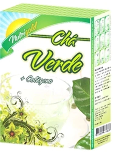 CHÁ VERDE SOLÚVEL COM COLÁGENO NUTRIGOLD 200G