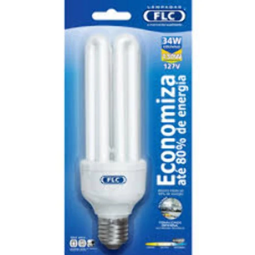 LAMPADA FLUORESCENTE 4U 34W 127V 300G FLC
