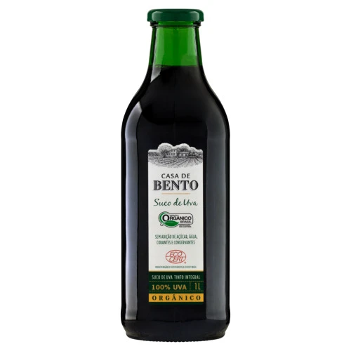 SUCO DE UVA CASA BENTO INTEGRAL ORGÂNICO 1L