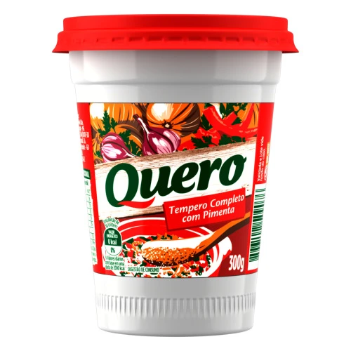 TEMPERO COMPLETO COM PIMENTA QUERO POTE 300G