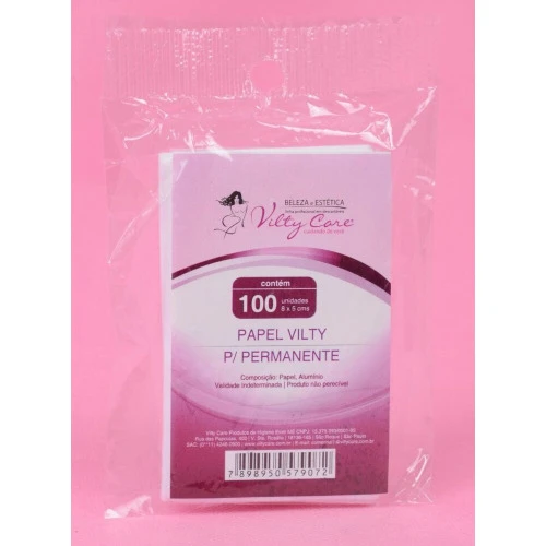 VILTY CARE PAPEL PERM 5X8CM COM 100