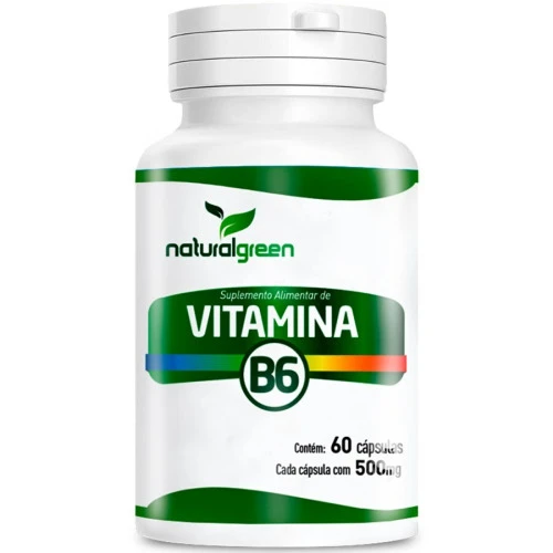 VITAMINA B6 500MG NATURALGREEN 60 CÁPSULAS