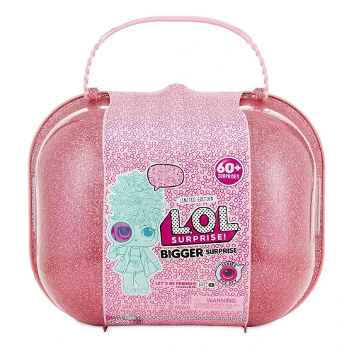 MALETA COM MINI BONECAS - LOL SURPRISE - BIGGER SURPRISE - 60 SURPRESAS - CANDIDE