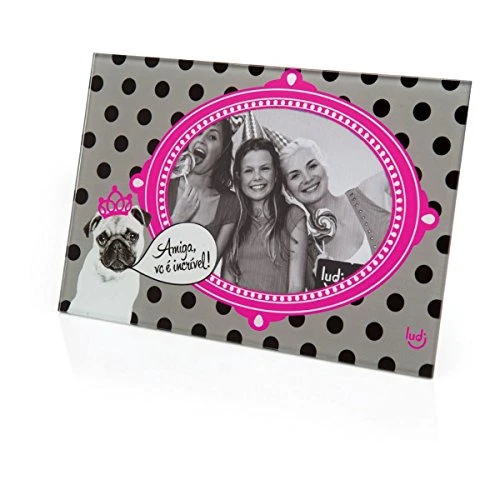 PORTA RETRATO LUDI PINK PUG