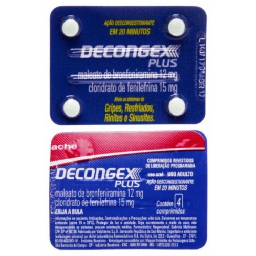DECONGEX PLUS COM 4 COMPRIMIDOS