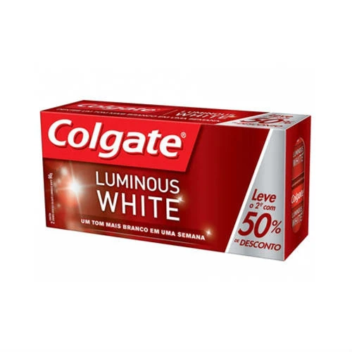 KIT CREME DENTAL COLGATE LUMINOUS WHITE 90G 2 UNIDADES