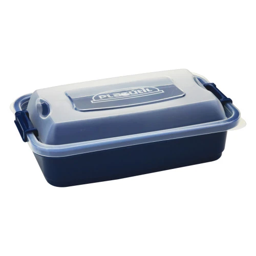 POTE PLÁSTICO AZUL INTENSO RETANGULAR 1L PLASÁTIL CLIC E TRAVE