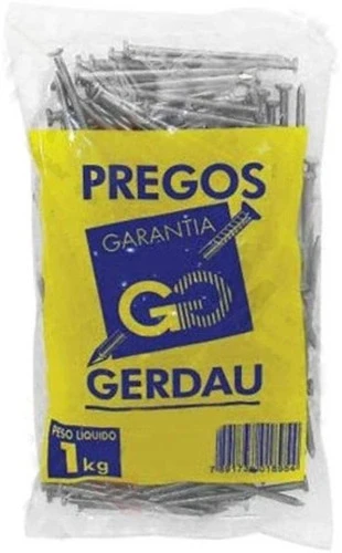 PREGO COM CABEÇA 19 X 36 MM 1 KG GERDAU AÇOS LONGOS