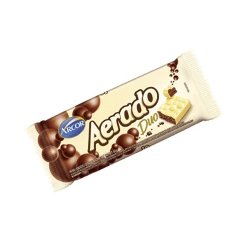 CHOCOLATE ARCOR AERADO DUO AO LEITE E BRANCO 30G