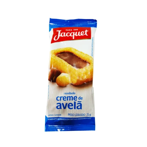 MINI BOLO DE CREME DE AVELÃ JACQUET PACOTE 25G