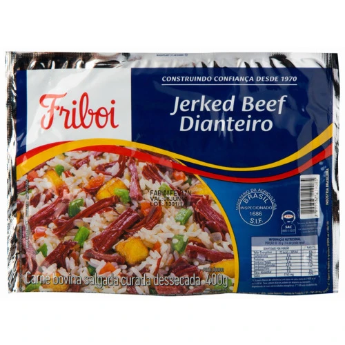CARNE BOVINA SALGADA CURADA DESSECADA FRIBOI 400G