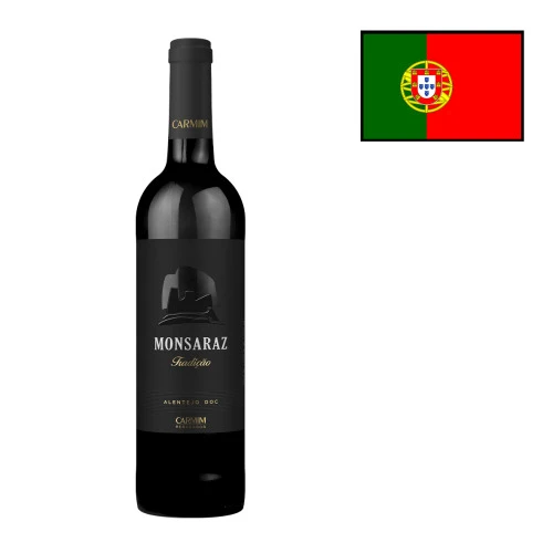 VINHO PORTUGUÊS TINTO SECO MONSARAZ TRINCADEIRA ARAGONEZ ALICANTE BOUSCHET ALENTEJO GARRAFA 750ML