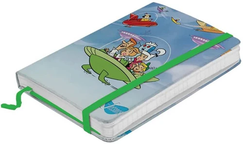 CADERNETA DE ANOTAÇÃO HANNA BARBERA THE JETSONS FAMILY IN THE SPACECHIP URBAN 21X14 CM
