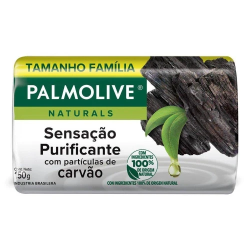 SABONETE PALMOLIVE NATURALS 150G CARVÃO