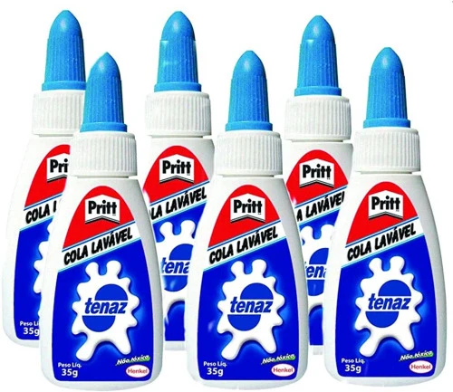 HENKEL 1129274 COLA ESCOLAR TENAZ 35 G MULTICOR PACOTE DE 12