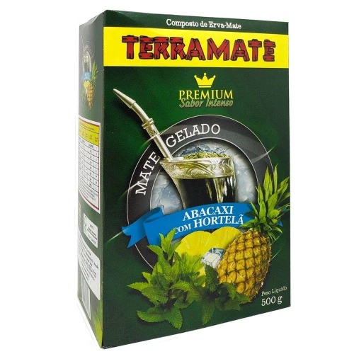 ERVA MATE TERERÉ PREMIUM TERRA MATE ABACAXI E HORTELÃ 500GR