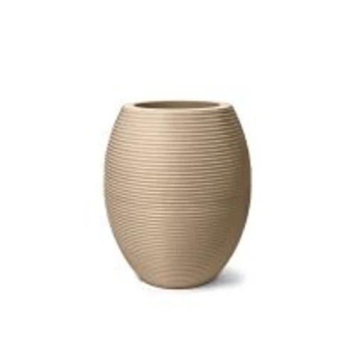 VASO RISCATTO NUTRIPLAN OVAL BAIXO ALT: 22CM COR AREIA