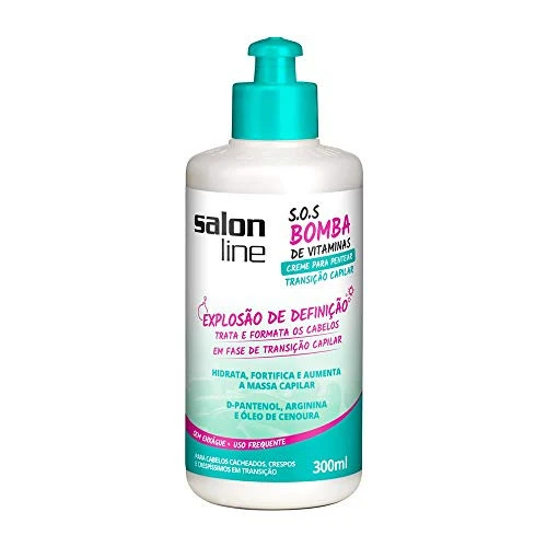 LINHA TRATAMENTO SOS BOMBA DE VITAMINAS SALON LINE CREME DE PENTEAR TRANSICAO CAPILAR EXPLOSAO DE DE